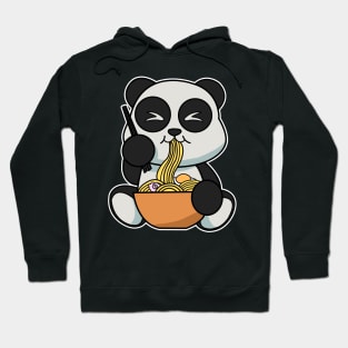 Anime Kawaii Ramen Eating Panda Bear Japanese Noodles Hoodie